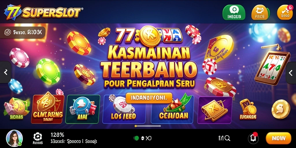 Tampilan memukau gameplay 77SUPERSLOT yang mengasyikan.