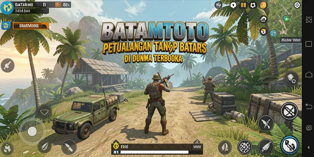 Screenshot gameplay <strong>BATAMTOTO</strong> menampilkan dunia yang luas dan penuh petualangan.