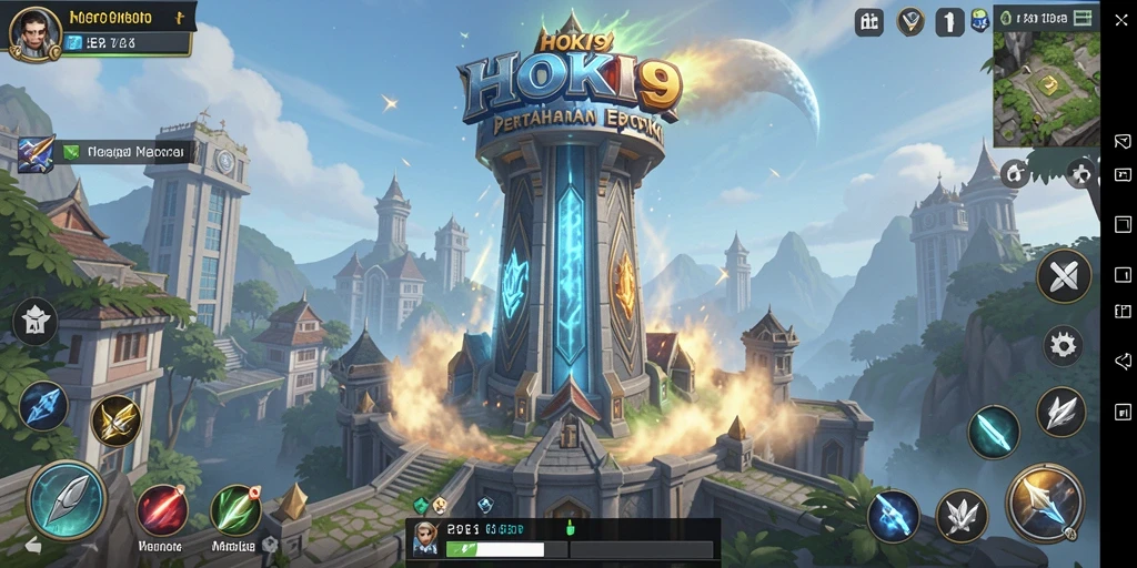 Tangkapan layar gameplay menara pertahanan HOKI9 yang seru.