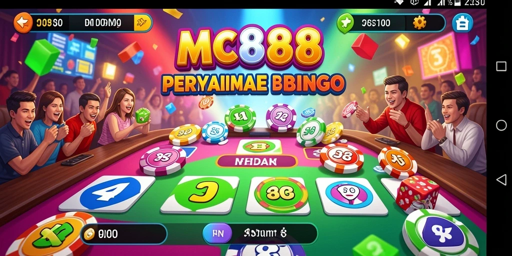 Tampilan gameplay MC888 yang menarik dan penuh warna saat bermain Bingo.