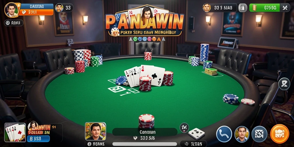 Tampilan screenshot PANDAWIN menampilkan momen seru permainan Poker.
