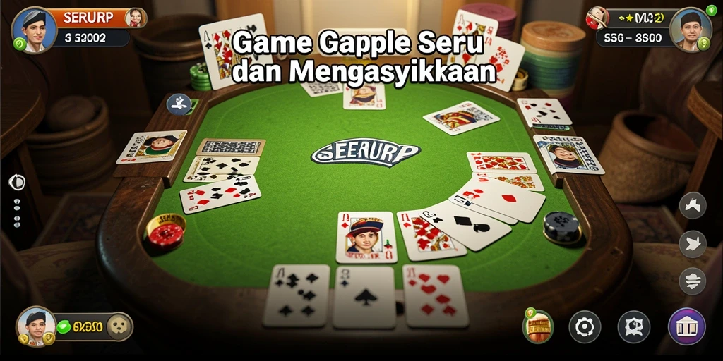 Screenshot SERURP menampilkan gameplay seru Gaple.