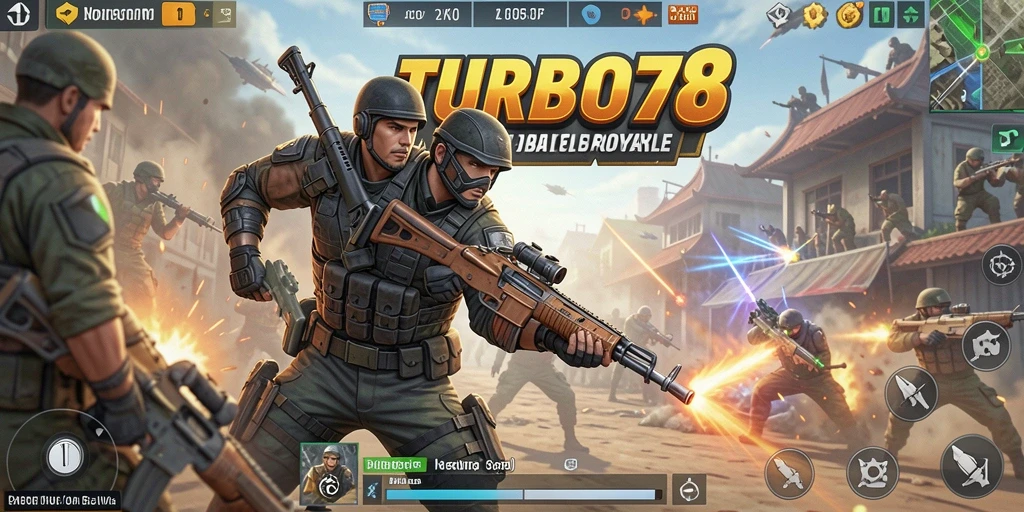 TURBO78 menampilkan aksi seru dalam game Battle Royale.