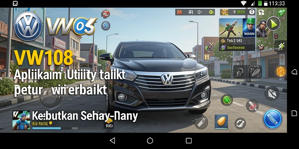 Tampilan utama VW108 menampilkan daftar tugas dan alat bantu yang bermanfaat.